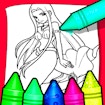 Anime Blue Mermaid Coloring